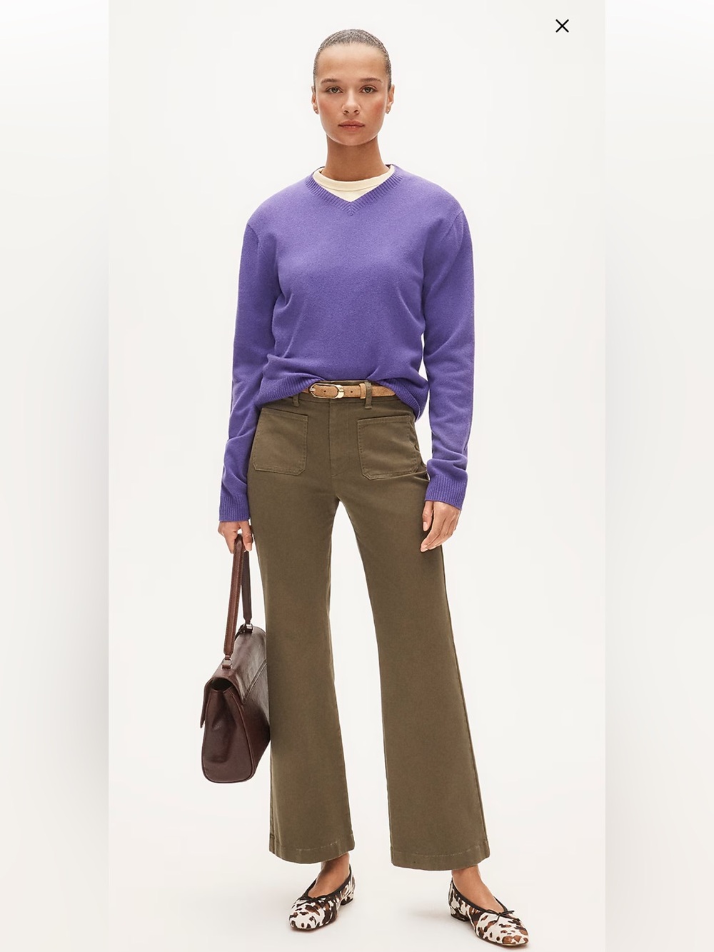 NWOT J. Crew Charley Kick Flare Wide-Leg Jeans in Olive Green SZ 29